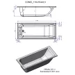 Акриловая ванна Cersanit Como 170x70 см прямоугольная