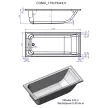 Акриловая ванна Cersanit Como 170x75 см прямоугольная