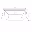 Акриловая ванна 100Acryl Aria Slim 170x75 см прямоугольная