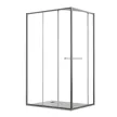 Душевое ограждение FLUMEN DESIGN Ardennes 120х80х195 см прозрачное стекло профиль графит
