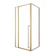 Душевое ограждение FLUMEN DESIGN Orlean 100х100х195 см прозрачное стекло профиль матовое золото
