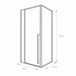 Душевое ограждение FLUMEN DESIGN Orlean 90х90х195 см прозрачное стекло профиль хром