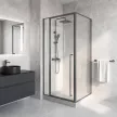 Душевое ограждение FLUMEN DESIGN Orlean 120х80х195 см прозрачное стекло профиль хром