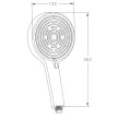 Лейка для душа Esko d13,5 см 5 режимов хром
