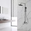 Душевая система со смесителем и верхним душем LEMARK Siberia d25 см графит