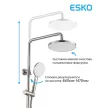 Душевая система со смесителем и верхним душем Esko d22,8 см нержавеющая сталь
