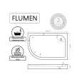Душевой поддон FLUMEN Inn 120х80 см правый прямоугольный