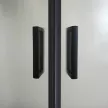 Душевое ограждение FLUMEN Ems Black 80х80х195 см квадрат матовое стекло черный профиль