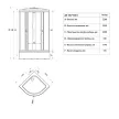 Кабина душевая 1ACReal Стандарт 100x100x228 см мозаика средний поддон