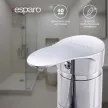 Смеситель для раковины esparo поворотный излив без подводки хром