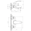 Смеситель для ванны DECOROOM DR71 с набором для душа хром