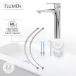Смеситель для раковины FLUMEN Rhein высокий хром