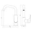 Смеситель для раковины FLUMEN DESIGN Orlean поворотный излив сатин