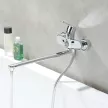 Смеситель для ванны AQUATEK Ника длинный излив хром