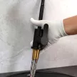 Смеситель для кухни Антей с гибким изливом нержавеющая сталь черный