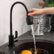 Смеситель для кухни Антей с гибким изливом нержавеющая сталь черный