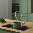 Смеситель для кухни FLUMEN Flex с гибким изливом серый