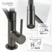 Смеситель для кухни FLUMEN DESIGN Elsa с гибким изливом графит