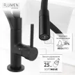 Смеситель для кухни FLUMEN DESIGN Elsa с гибким изливом черный