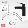 Смеситель для раковины FLUMEN DESIGN Rimini черный