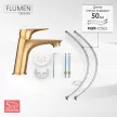 Смеситель для раковины FLUMEN DESIGN Orlean Ti-Gold золото