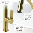 Смеситель для кухни FLUMEN DESIGN Rimini Ti-Gold золото