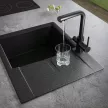 Смеситель для кухни FLUMEN Fulda с подключением фильтра черный