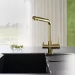Смеситель для кухни FLUMEN Fulda с подключением фильтра бронза