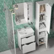 Тумба с раковиной SanStar Линни 55 см напольная белая
