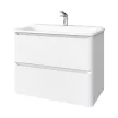 Тумба с раковиной RAVAL Вельто 80 см 2 ящика подвесная белая