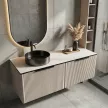 Тумба без раковины FLUMEN DESIGN Валенсия 60 см подвесная серо-бежевая
