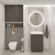 Тумба с раковиной 1Marka Twin 60 см антрацит