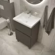 Тумба с раковиной 1Marka Twin 60 см антрацит