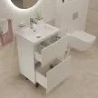Тумба с раковиной 1Marka Twin 60 см белый