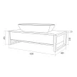 Тумба с ящиком и кронштейнами 1Marka Grunge Loft 100 см
