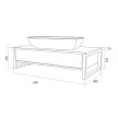Тумба с ящиком и кронштейнами 1Marka Grunge Loft 80 см