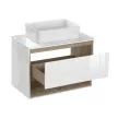 Тумба со столешницей без раковины Cersanit Louna 80 см подвесная  белая, дерево
