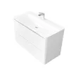 Тумба с раковиной RAVAL Вельто 100 см 2 ящика подвесная белая