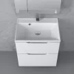 Тумба с раковиной RAVAL Wector 60 см подвесная белая