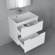 Тумба с раковиной RAVAL Wector 60 см подвесная белая