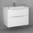 Тумба с раковиной RAVAL Wector 80 см подвесная белая