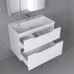 Тумба с раковиной RAVAL Wector 80 см подвесная белая