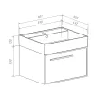 Тумба без раковины FLUMEN DESIGN Аина 60 см подвесная васильковая