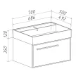 Тумба без раковины FLUMEN DESIGN Аина 70 см подвесная васильковая