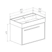Тумба без раковины FLUMEN DESIGN Аина 80 см подвесная васильковая