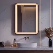 Зеркало Silver Mirrors Практика 60х80 см с подсветкой черная рамка