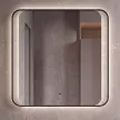 Зеркало Silver Mirrors Позитано 80х80 см с подсветкой черная рамка