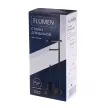 Стойка FLUMEN с ершиком и держателем для туалетной бумаги черная