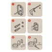 Планка на 4 крючка Fora Brass хром