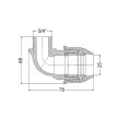 Колено ПЭ d25x3/4" РН Lammin